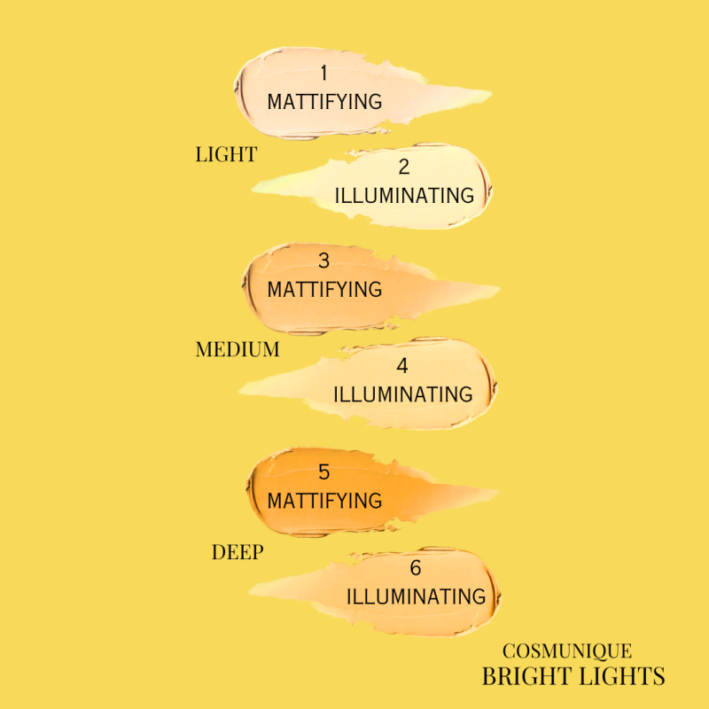 Bright Lights Natural Sun Block Colour Chart